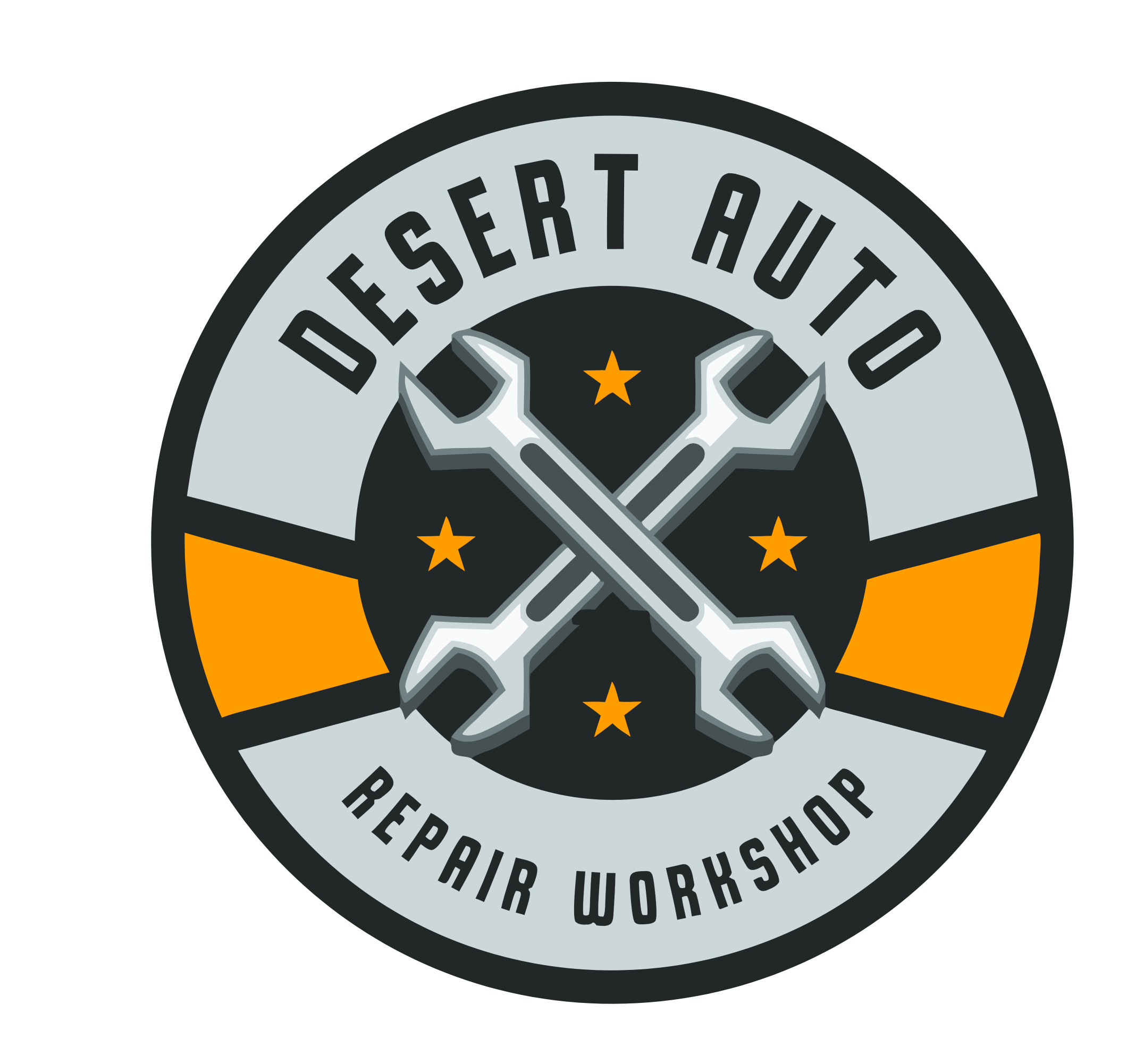 Desert Auto Repair Workshop Logo